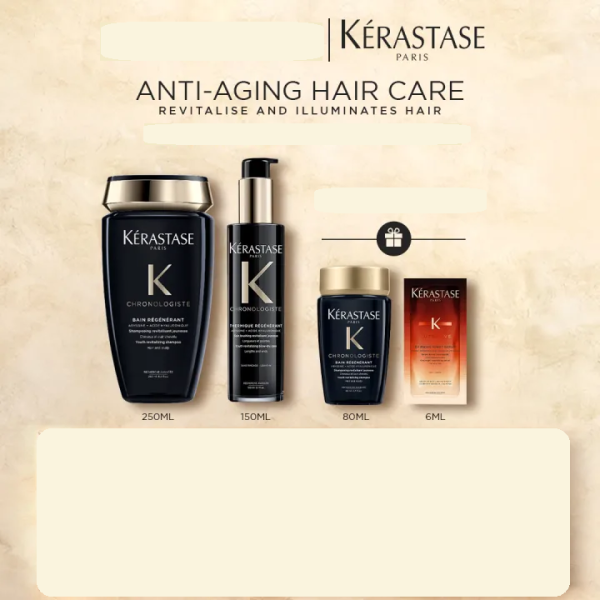 Kérastase Anti-Aging Hair Care (Chronologiste Shampoo 250ml + Chronologiste Thermique 150ml)