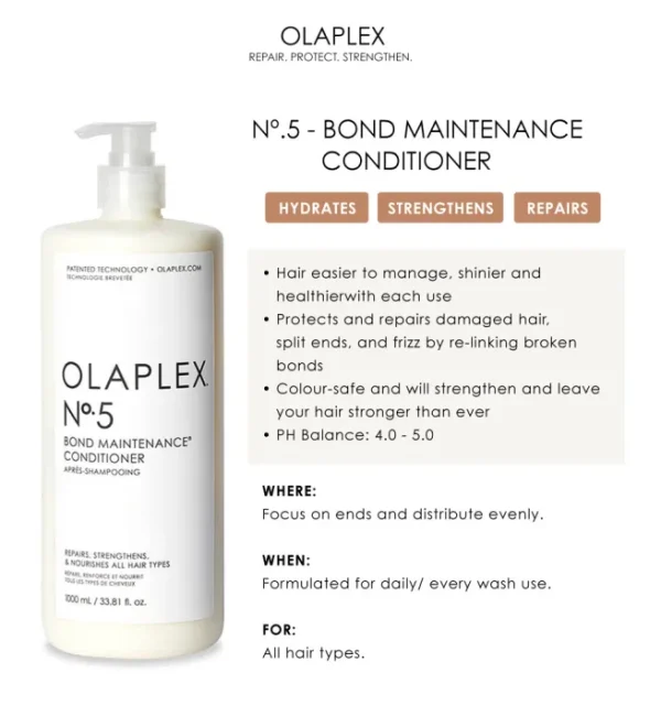 OLAPLEX No.5 Bond Maintenance Conditioner For Damaged Hair 1000ml - Image 2