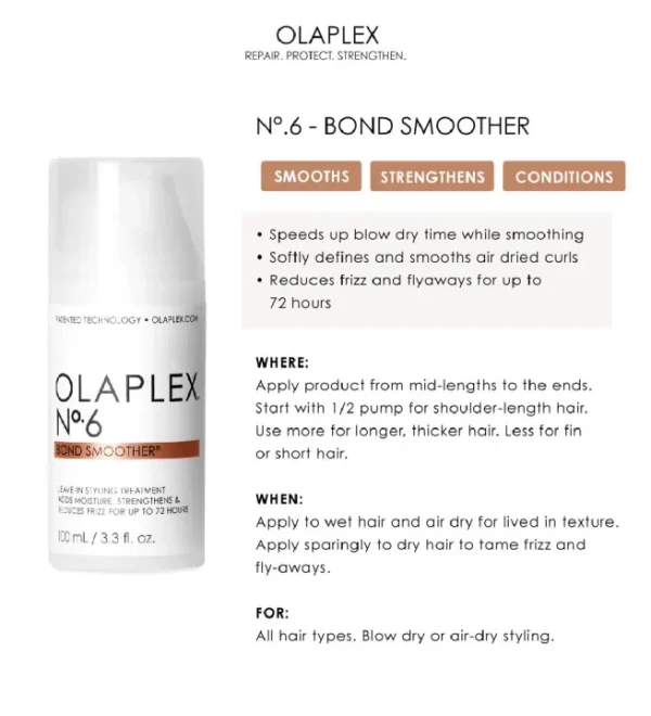 OLAPLEX No.6 Bond Smoother For Damaged Hair 100ml - Image 2