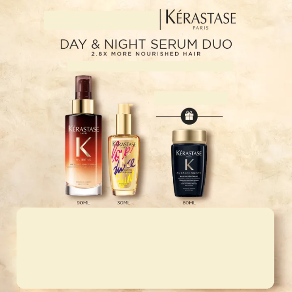 Kérastase Day & Night Serum Duo (Elixir Ultime 30ml + Night Repair Oil 90ml)