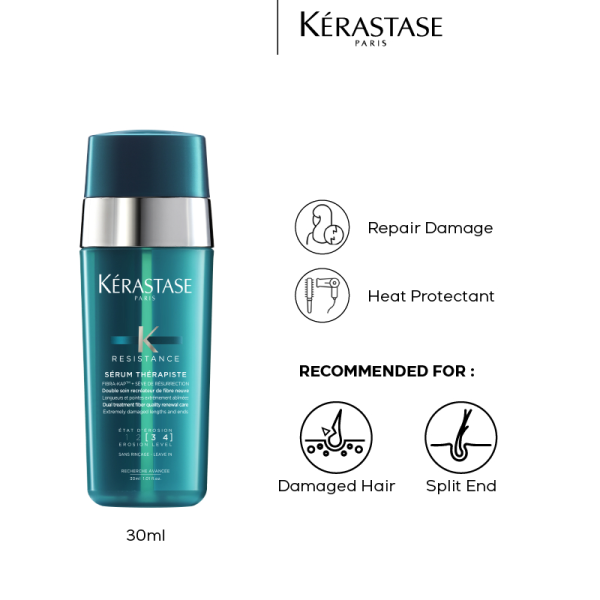 Kerastase Resistance Serum Therapiste Hair Serum For Damaged Hair Repair (30ml)