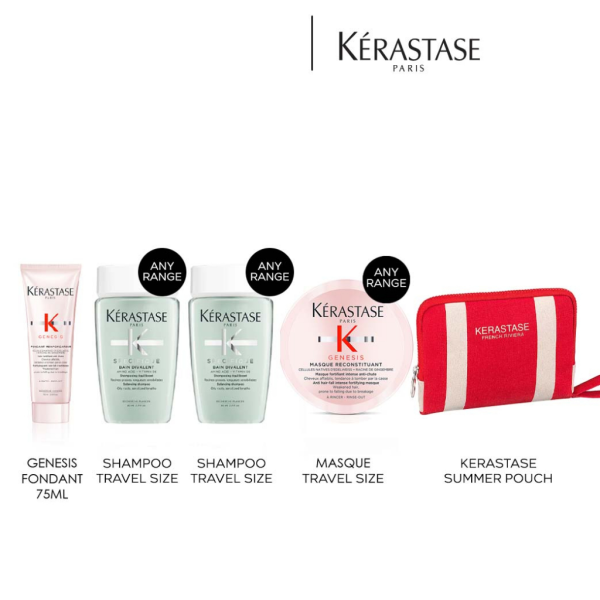 Kerastase Ultimate Anti Hair Fall Ritual 2 (With Genesis Bain Nutri-Fortifiant For Dry Hair Type) - Image 2