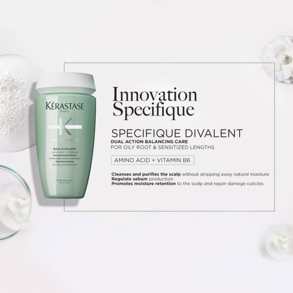 Kerastase Oily Scalp Ritual: Specifique Bain Divalent Shampoo 250ml &Masque Rehydratant &Argile Purifying Cleansing Clay - Image 3